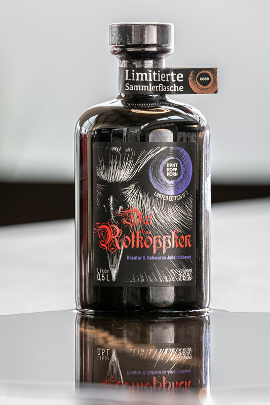 Dat Rotköppken Kräuter & Schwarze Johannisbeeren-Likör 25 % Vol. 500 ml Flakon