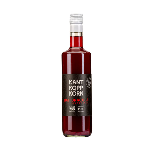 Dat Dracula Blutorangen-Likör 15 % Vol. Rundflasche 700 ml -nur im Shop erhältlich -