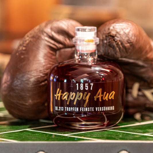 Happy Aua Liqueur Blutorange 18 % Vol. Designer Rundflakon 500 ml